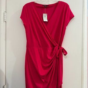 INC Faux wrap dress size L